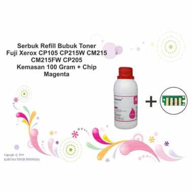 Serbuk Toner Xerox CP215 CM215 CM215FW CP205 + Chip 100 Gram Magenta Merah