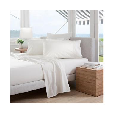 KING Katun Lokal Polos Set Sprei - Putih