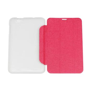 VR Leather Flip Cover Casing for Tablet Lenovo A5000 (7.0 Inch) - Red
