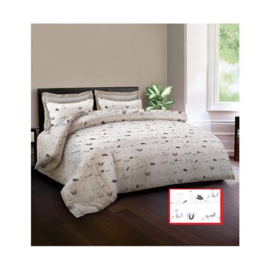 King Rabbit Motif Birdy Bed Cover - Hitam