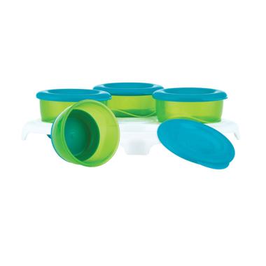Nuby Garden Fresh Freezer Pots - Green Blue -