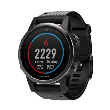 Garmin Fenix 5S Sapphire Smartwatch - Black Free Garmin T-Shirt