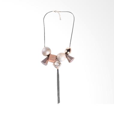 Two Lips B Blocks And Balls Necklace - Gold
