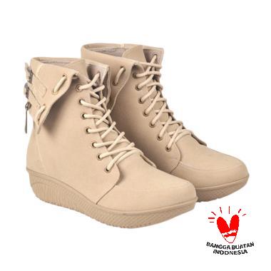 CBR Six BCC 885 Mikayla Sepatu Boots Wanita - Krem