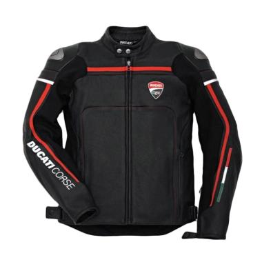 Ducati Corse C2 Leather Man Jaket Motor - Black