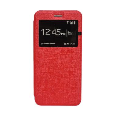Delkin Flip Cover Casing for Lenovo A6000 - Merah