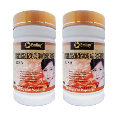 Emilay Original Obat Pemutih Badan ... utih Kulit Herbal 2 Botol