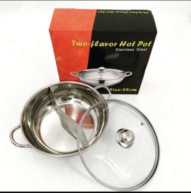 Valerie Panci 2 Sekat + Tutup kaca Size BESAR 30 cm Silver