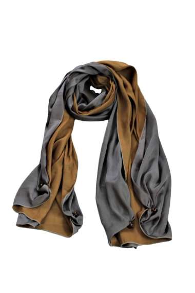 Syal Leher Polos Pasmina Panjang Scarf Leher Bolak Balik GESYAL Satin Abu Gold maroon ungu