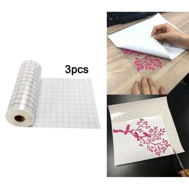 Yrym Ht Clear Vinyl Transfer Paper Tape Roll 12 X 50 Ft W Alignment Grid Application Tape For Silhouette Cameo Cricut Adhesive Vinyl For Decals Signs Windows Stickers Amazon Sg Home Improvement