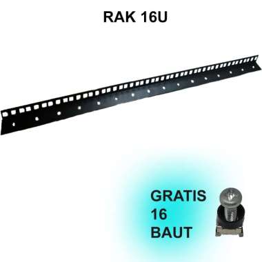 Rack Audio 16U List Hardcase Box Hardcase Rak sound System Bracket 1 SET ISI 2 PCS hitam