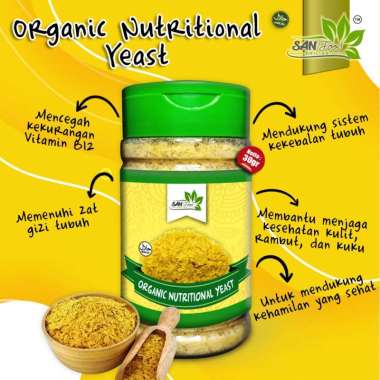 Nutritional Yeast Organic 30 gr Sanfood (TERMURAH) Nutritional Yeast Organik
