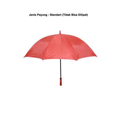Payung Golf Jumbo Polos Tanpa Sarung Payung Standard Merah