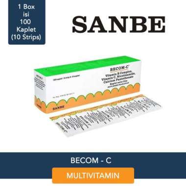 BECOM C MULTIVITAMIN - BECOMC - BECOM - C SUPLEMEN MAKANAN VITAMIN B - 1 BOX