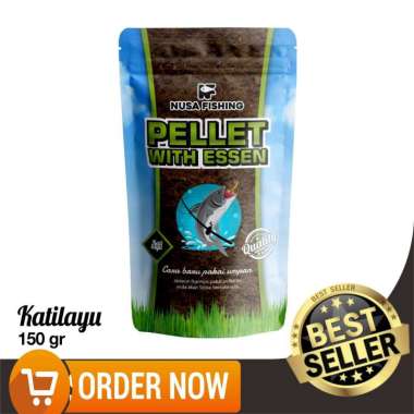 UMPAN PELET WITH ESSEN IKAN PATIN / BAWAL / LELE / MAS AROMA KATILAYU 150 GRAM