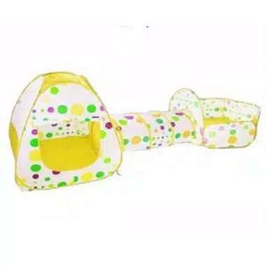 OEM ONE - M6 Mainan Tenda Anak Terowongan 4 in 1 + Kolam + Ring Basket Mainan Keranjang Mandi Bola Anak