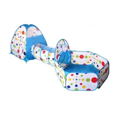 ONE - M6 Mainan Tenda Anak Terowongan 4 in 1 + Kolam + Ring Basket Mainan Keranjang Mandi Bola Anak