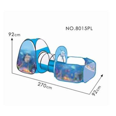 ONE - M6 Mainan Tenda Anak Terowongan 4 in 1 + Kolam + Ring Basket Mainan Keranjang Mandi Bola Anak
