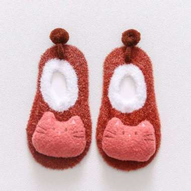 ONE - P15 Sepatu Prewalker Kaos Kaki Korea Anak Bayi Kaus Kaki Bulu Lembut Motif Animal Baby Socks 0
