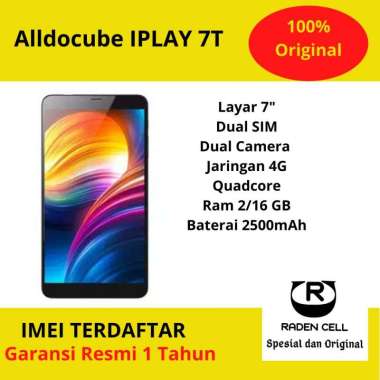 Alldocube IPLAY 7T Ram 2/16 GB Tablet Android 4G LTE Tab 4G LTE Tab Android 4G Murah Garansi Resmi 1 Tahun