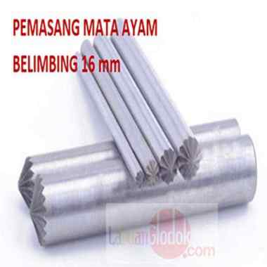 Plong Kulit Bentuk Belimbing 16mm-plong Bunga-Plong Belimbing-Plong/Pembolong Belimbing 16mm