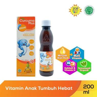 Jual Curcuma Plus Harga Maret 2020 Blibli 1 kali sehari 1 sendok takar (5 ml). curcuma plus grow emulsion syrup sirup vitamin anak 200 ml orange jeruk