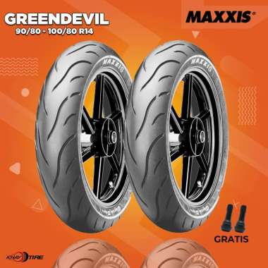 Paket Ban Motor Matic // MAXXIS GREENDEVIL MA-G1 90/80-100/80 Ring 14