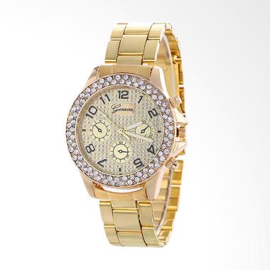 Geneva Clovis Fashion Fashionable R ... Jam Tangan Wanita - Gold