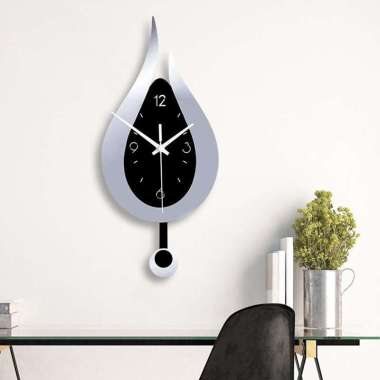 Promo Modern Pendulum Kitchen Wall Clocks Battery Operated ...