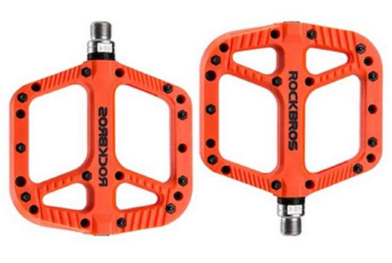 ROCKBROS Pedal Sepeda ROCKBROS 2018-12A Bearing Pedal Alloy Pedal MTB Cycling Orange