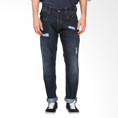 Lois Men Fashion Straight Denim Cel ... Pria - Dark Blue CFS 289