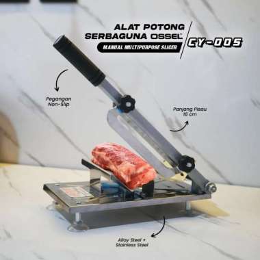 OSSEL CY-005 Meat Slicer Alat Pemotong Daging Tipis Manual Stainless Steel