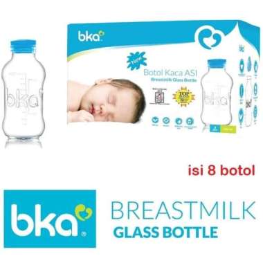 BKA Botol Asi Bayi 100ml - Botol Kaca Asi BKA 100ml - 8pcs Transparant