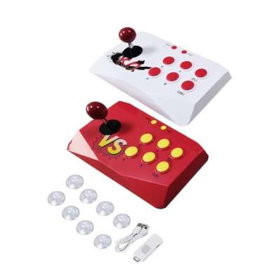 Arcade Stick Console Game Set Komplit console 2 stik Arcade wareless