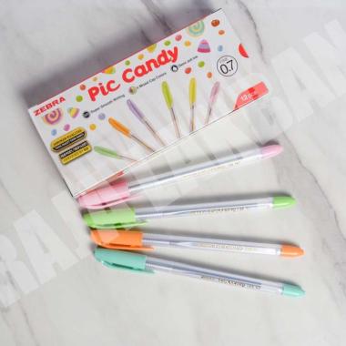 Zebra Pic-candy 0.7mm - Hitam [12 pcs]