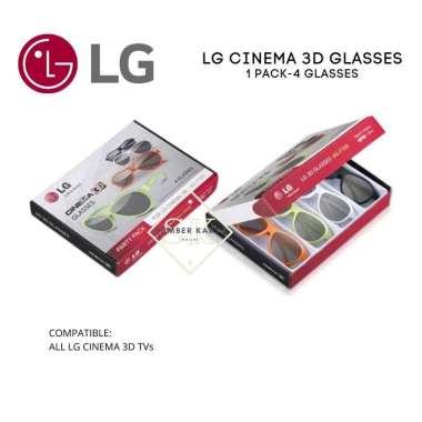 AG-F315 LG Cinema 3D Glasses AGF315 Kacamata Original (1 pack = 4pcs)