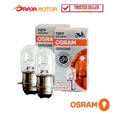Osram Lampu Bohlam Depan Motor Bebek 12V 25W K1 (2Pcs) Kuning