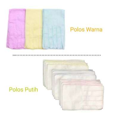 12 Lembar Gurita Tali Ikat Bayi Halus Tebal Polos