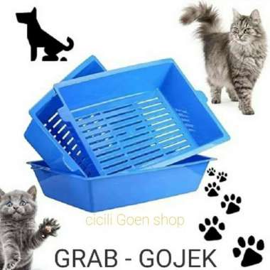 BOX bak PASIR KUCING 3 IN 1 SELF SIFTING TRAY CAT DONG LITTER toilet