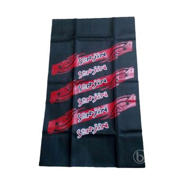 SJHOP Motif Somjin Leather Cover Sarung Jok Motor - Hitam Merah