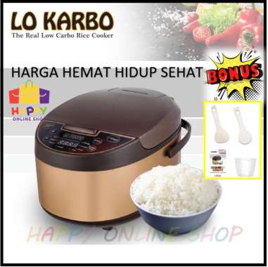 LO KARBO Low Carb Rice Cooker - Low Carbo Ricecooker Coklat/Gold