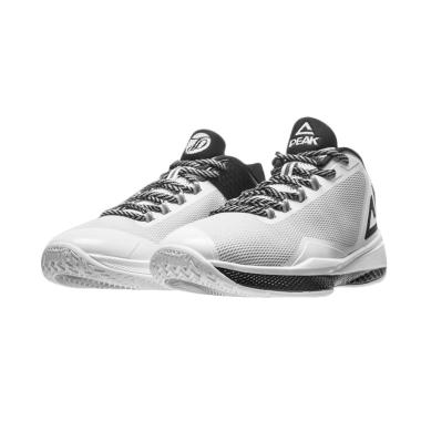 PEAK Tony Parker 4 Sepatu Basket Pria - White [E64323A]