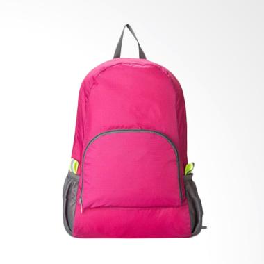 Travel Bag Tas Ransel Lipat - Pink