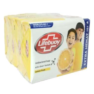 Promo Harga Lifebuoy Bar Soap Lemon Fresh per 4 pcs 60 gr - Blibli