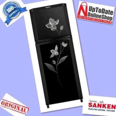 KULKAS 2 PINTU SANKEN SK-V233F-BK COOL LOCK FREEZER EXTRA LOW WATT