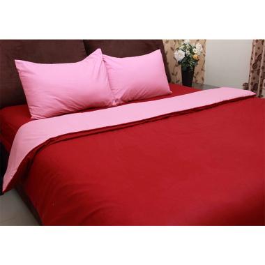 Chelsea Gold Polos Set Sprei dan Bed Cover - Red Ruby