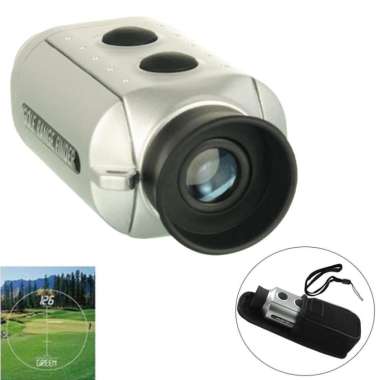 7x18 Golf Range Finder Digital Teropong Golf Silver
