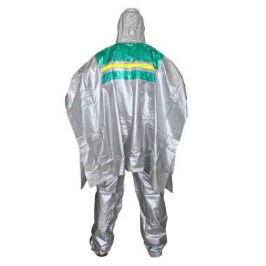 Indoplast Ponco Platinum Set Jas Hujan - Hijau Silver Metalic