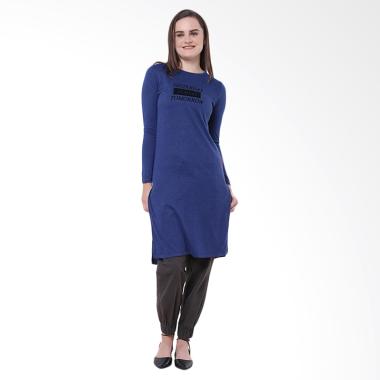 Osella Ladies Long With Print Blue Woman Dress - Blue