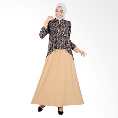 Jfashion Maxi Krah Shanghai Variasi ... ss Gamis - Rosalinda Krem